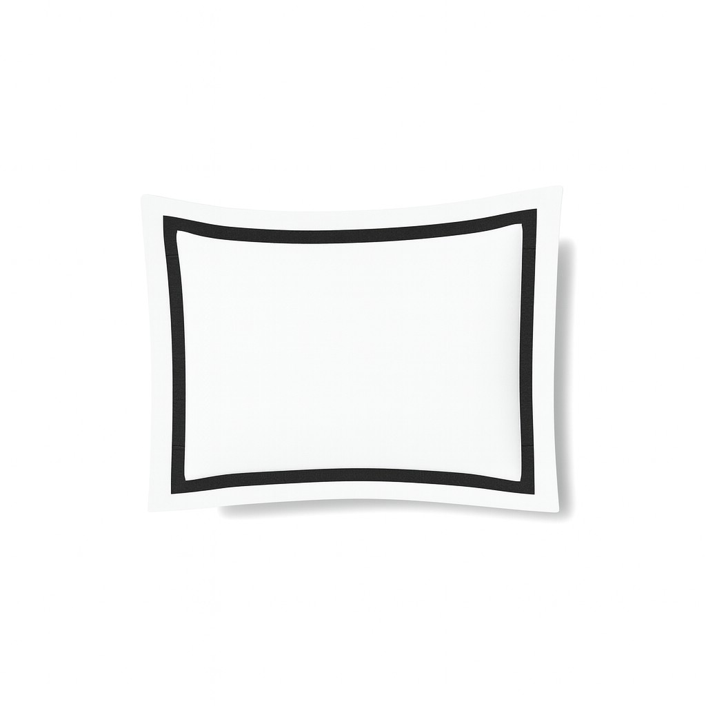Ann Gish White/Black King Ready-to-Bed 2.0 Cotton & Trim Sham