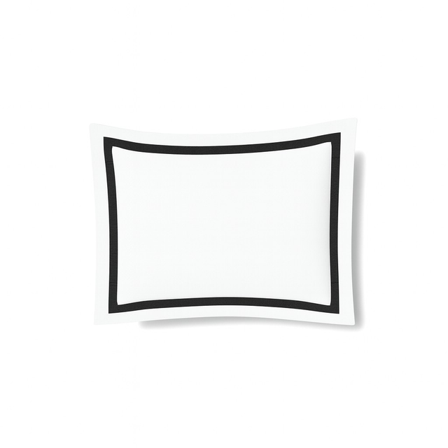 Ann Gish White/Black Standard Ready-to-Bed 2.0 Cotton & Trim Sham