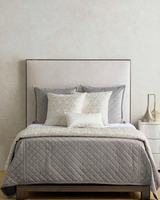 Ann Gish Grey Queen Velvet Coverlet Set