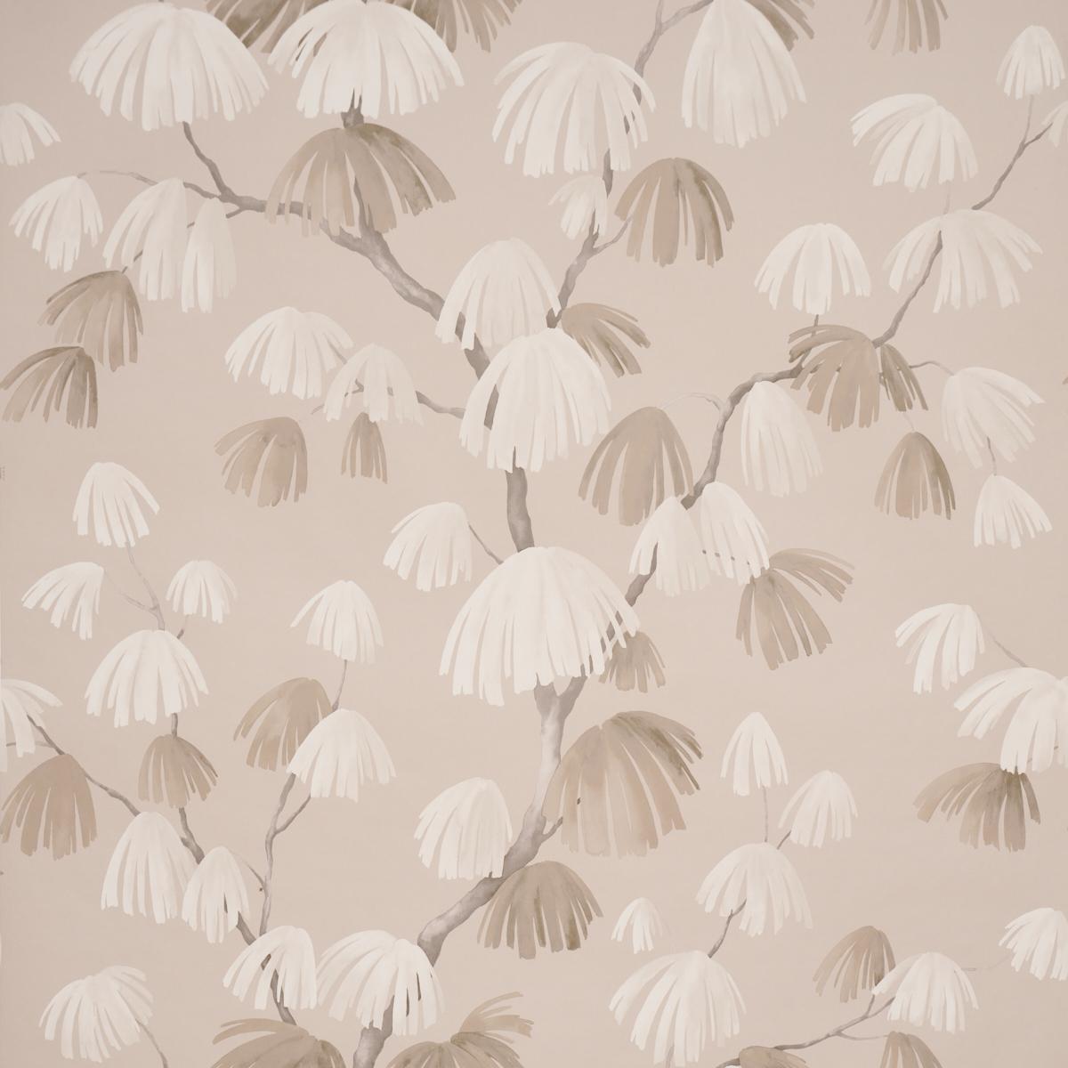 Schumacher Weeping Pine Taupe Wallpaper