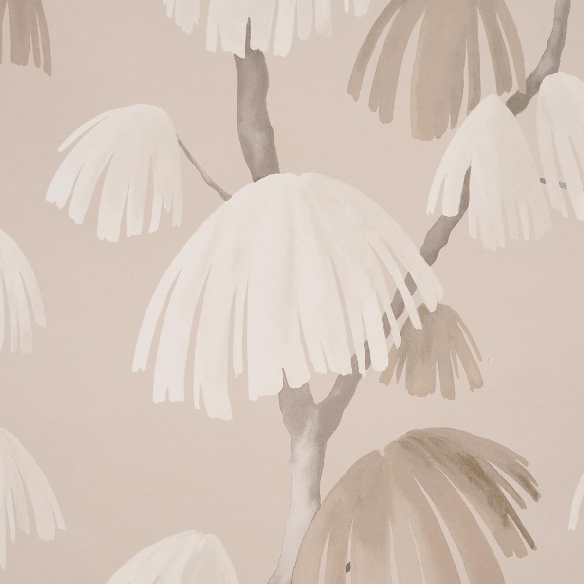 Schumacher Weeping Pine Taupe Wallpaper