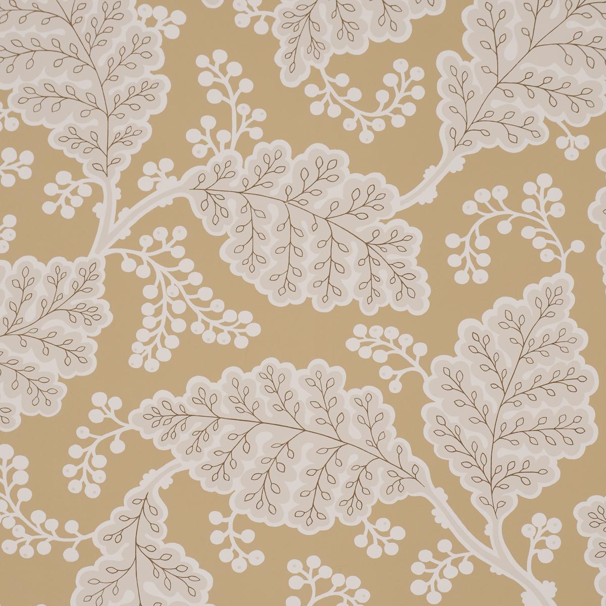 Schumacher Estelle Ochre Wallpaper