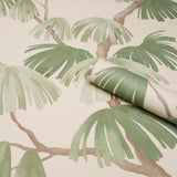 Schumacher Weeping Pine Green Wallpaper