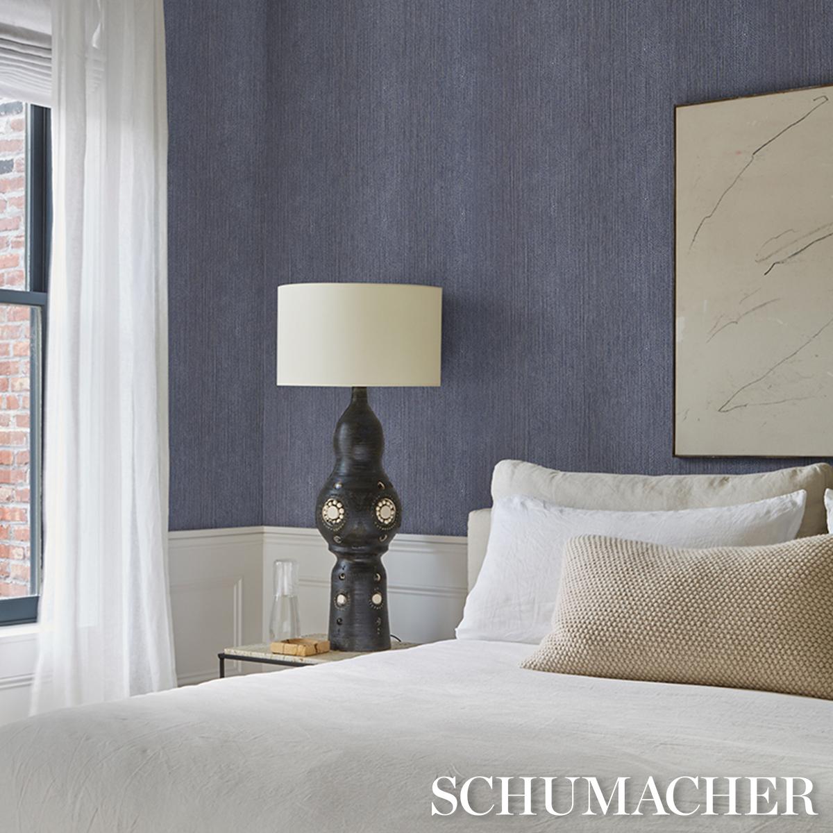 Schumacher Carlisle Blue Wallpaper