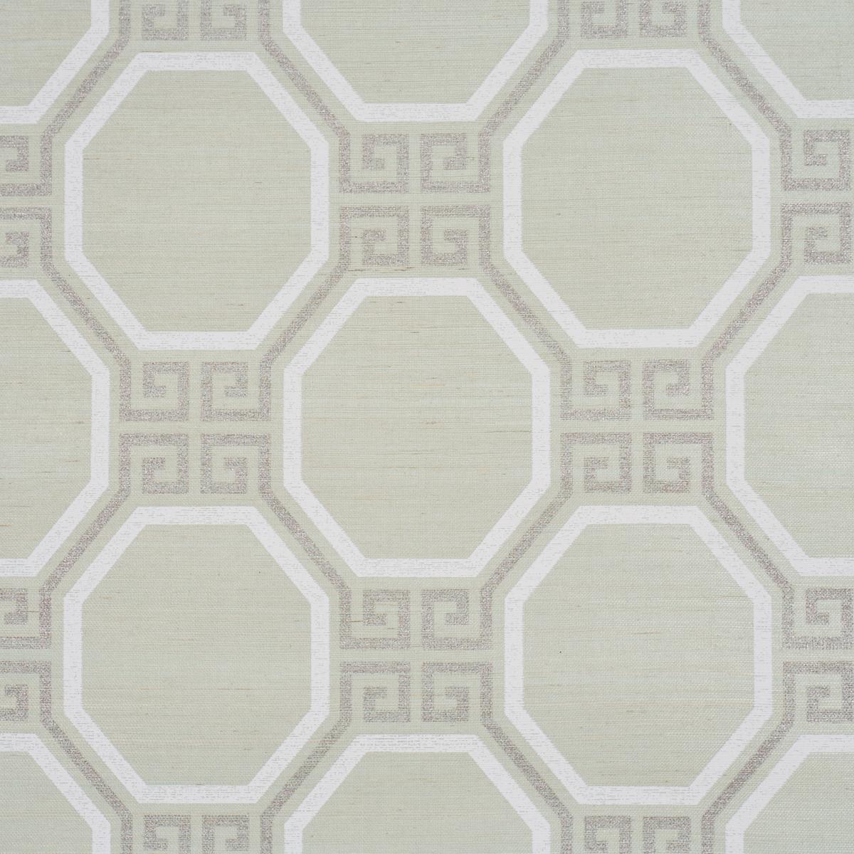 Schumacher Octavia Sisal Mint Wallpaper