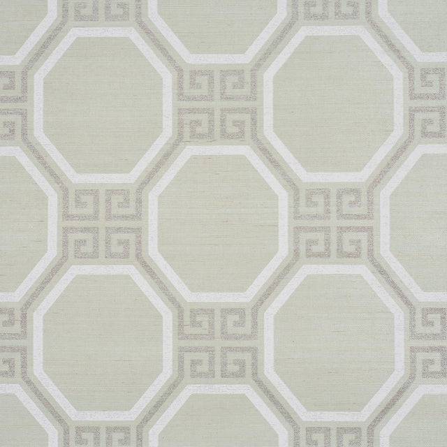 Schumacher Octavia Sisal Mint Wallpaper