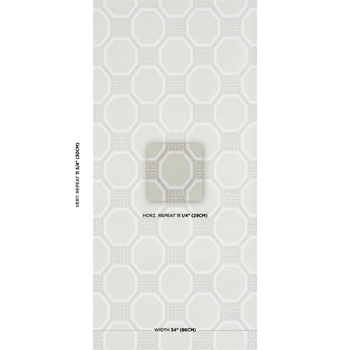 Schumacher Octavia Sisal Mint Wallpaper