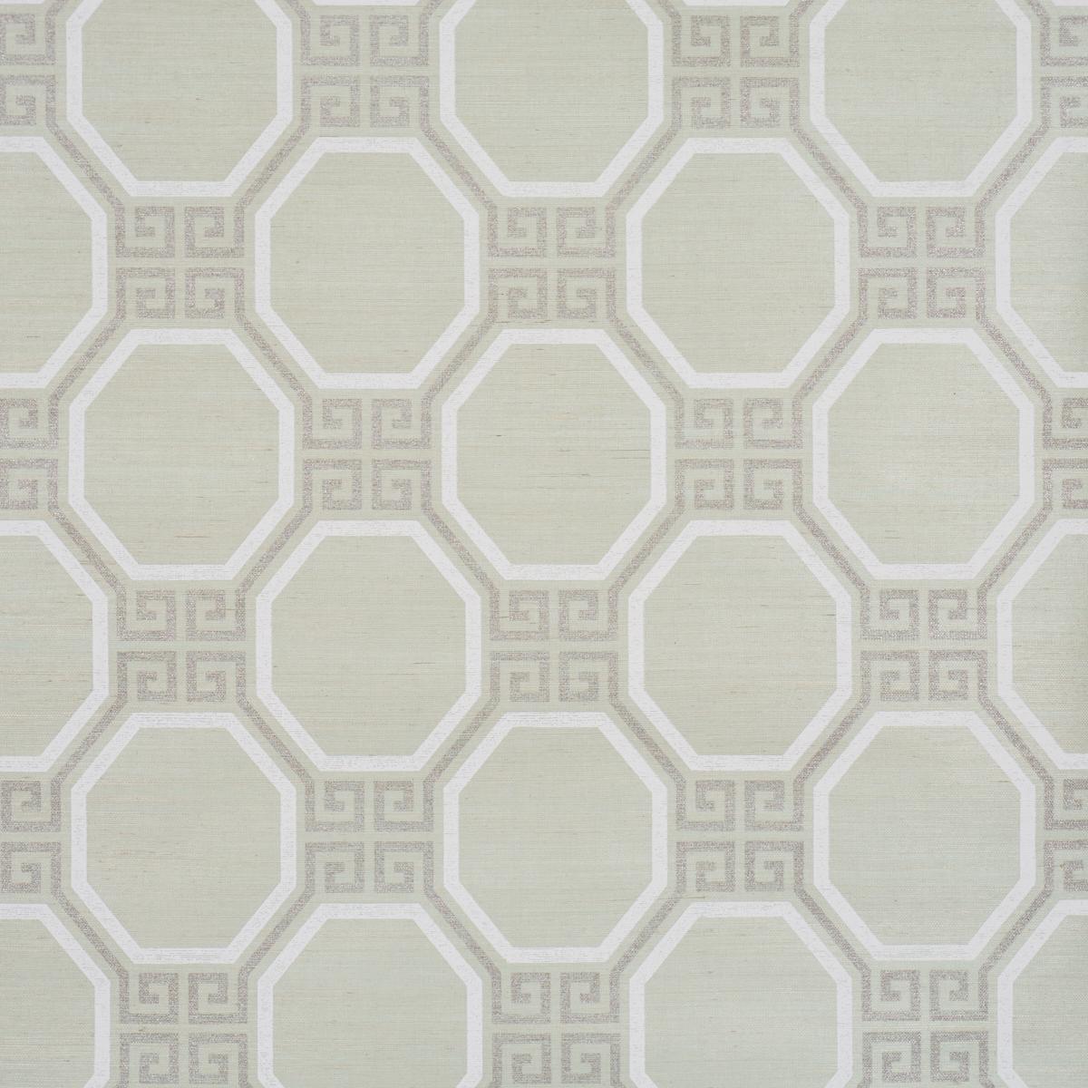 Schumacher Octavia Sisal Mint Wallpaper