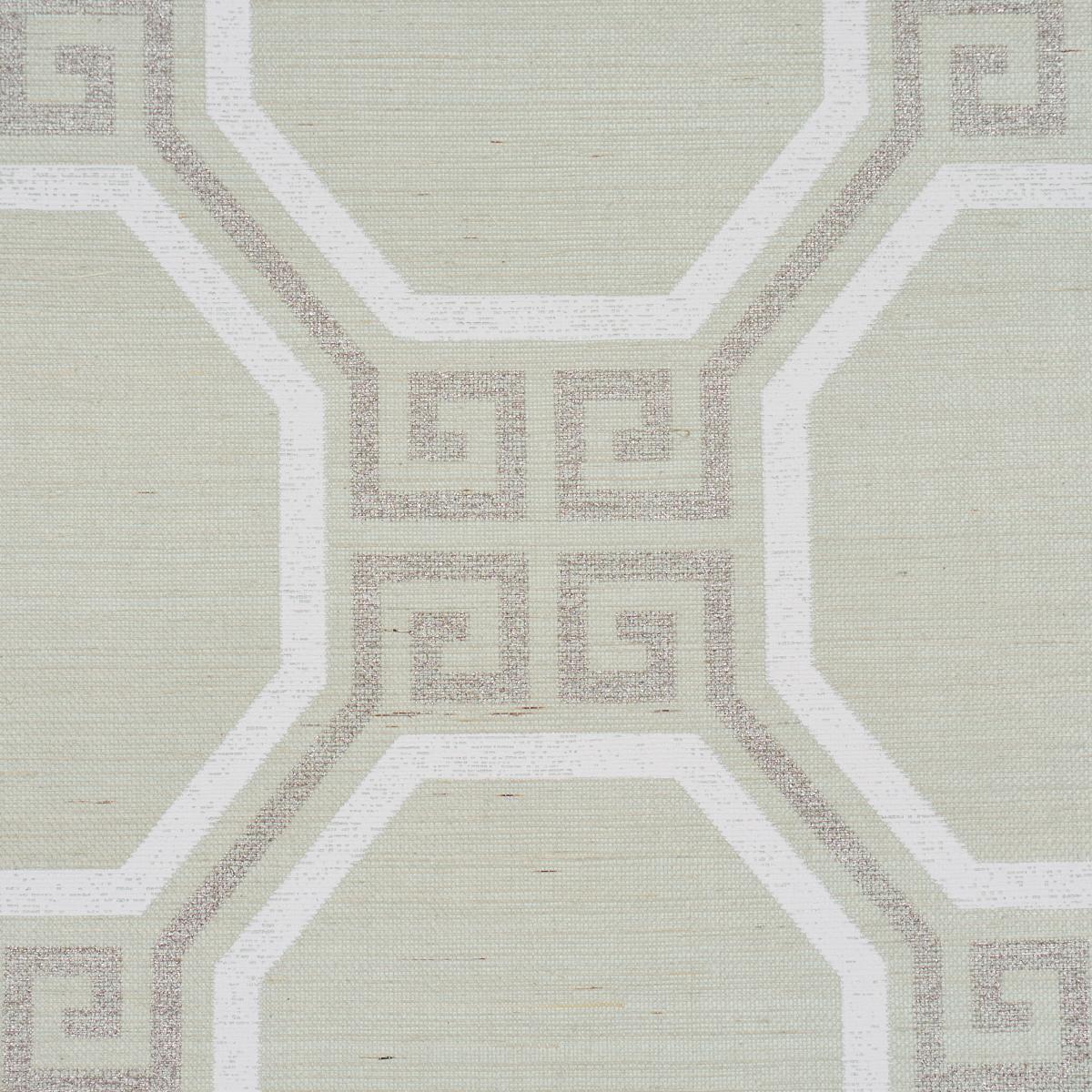Schumacher Octavia Sisal Mint Wallpaper