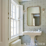 Schumacher Octavia Sisal Mint Wallpaper