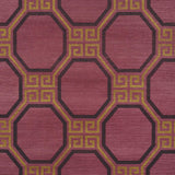 Schumacher Octavia Sisal Golden Plum Wallpaper