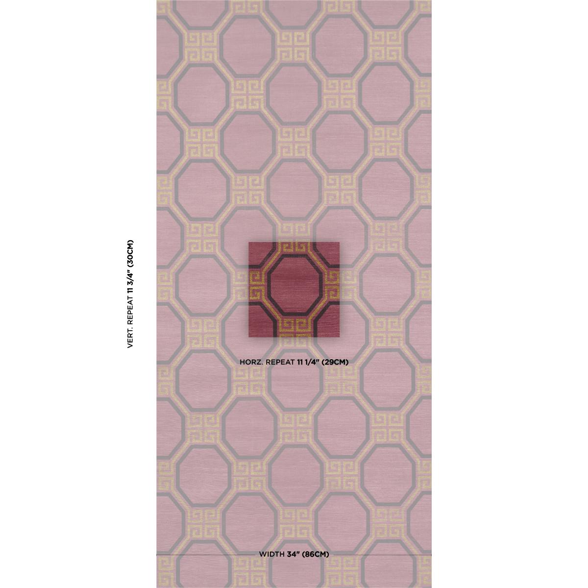 Schumacher Octavia Sisal Golden Plum Wallpaper