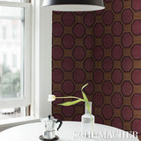 Schumacher Octavia Sisal Golden Plum Wallpaper