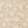 Schumacher Kantha Embroidered Flower Sisal Neutral Wallpaper