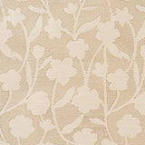 Schumacher Kantha Embroidered Flower Sisal Neutral Wallpaper