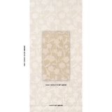 Schumacher Kantha Embroidered Flower Sisal Neutral Wallpaper