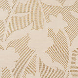 Schumacher Kantha Embroidered Flower Sisal Neutral Wallpaper