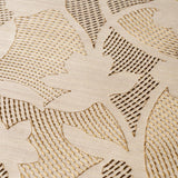 Schumacher Kantha Embroidered Flower Sisal Neutral Wallpaper