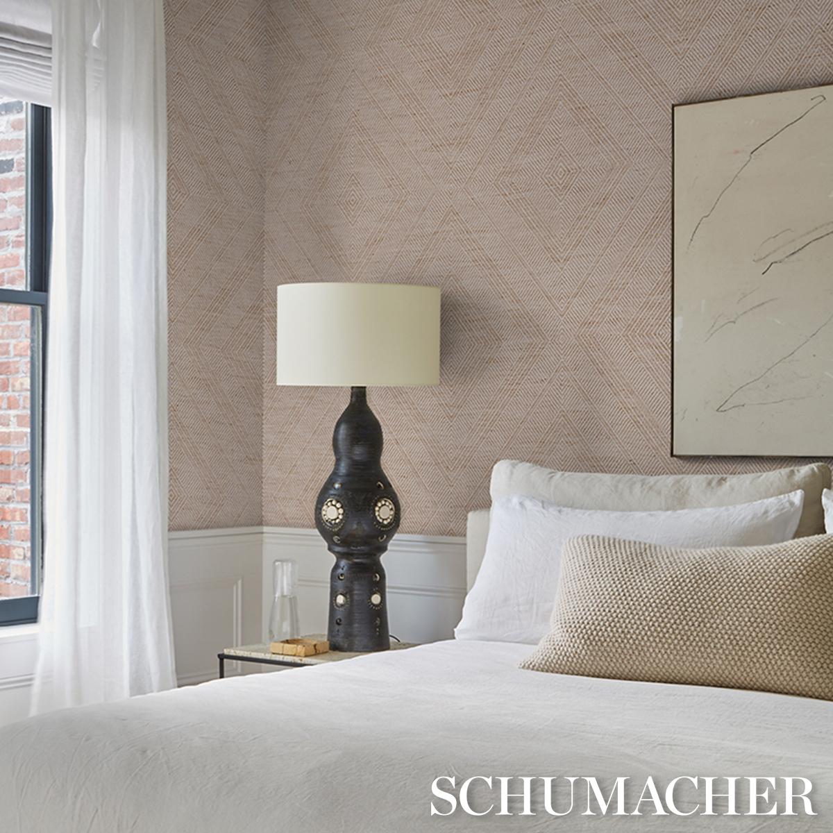 Schumacher Tortola Linen Paperweave Large Natural Wallpaper