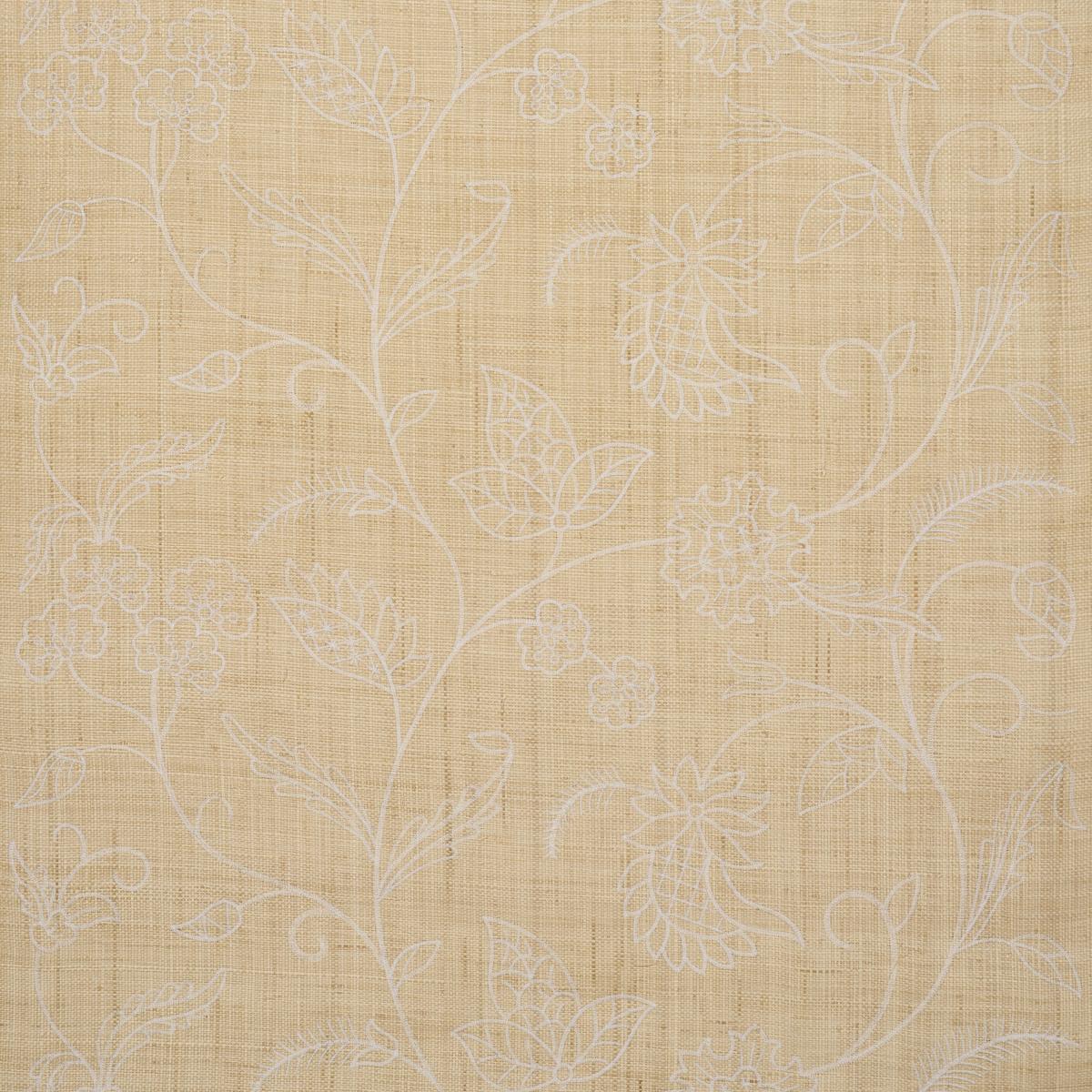 Schumacher Sconset Embroidered Raffia L Natural Wallpaper
