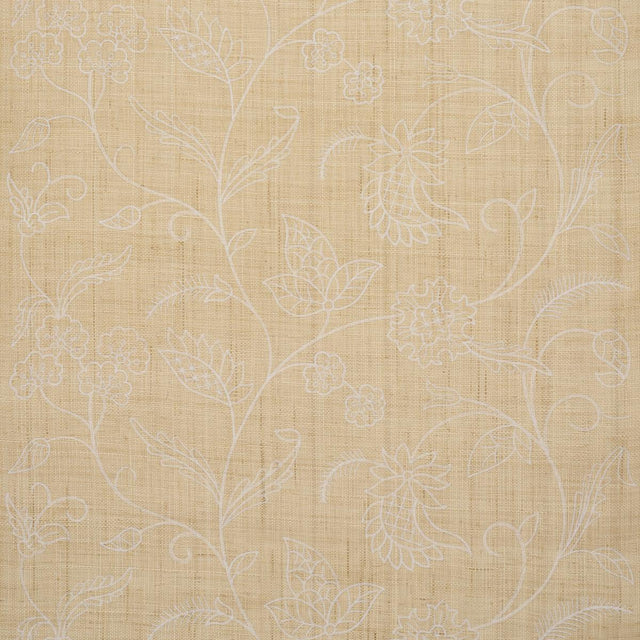 Schumacher Sconset Embroidered Raffia L Natural Wallpaper