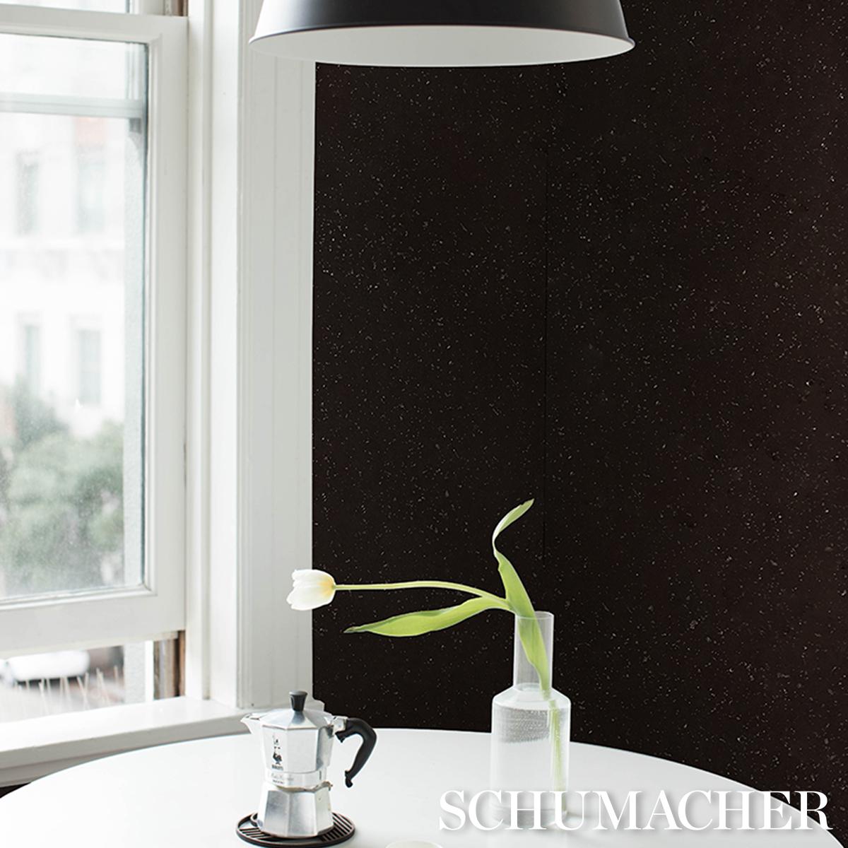 Schumacher Nova Texture Espresso Wallpaper