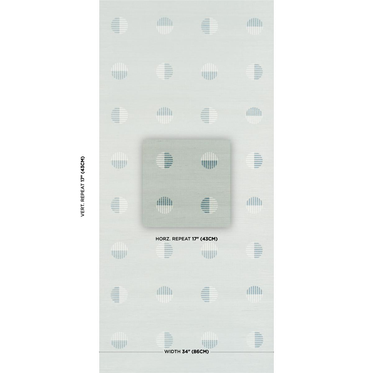 Schumacher Ando Hand Blocked Sisal Chambray Wallpaper