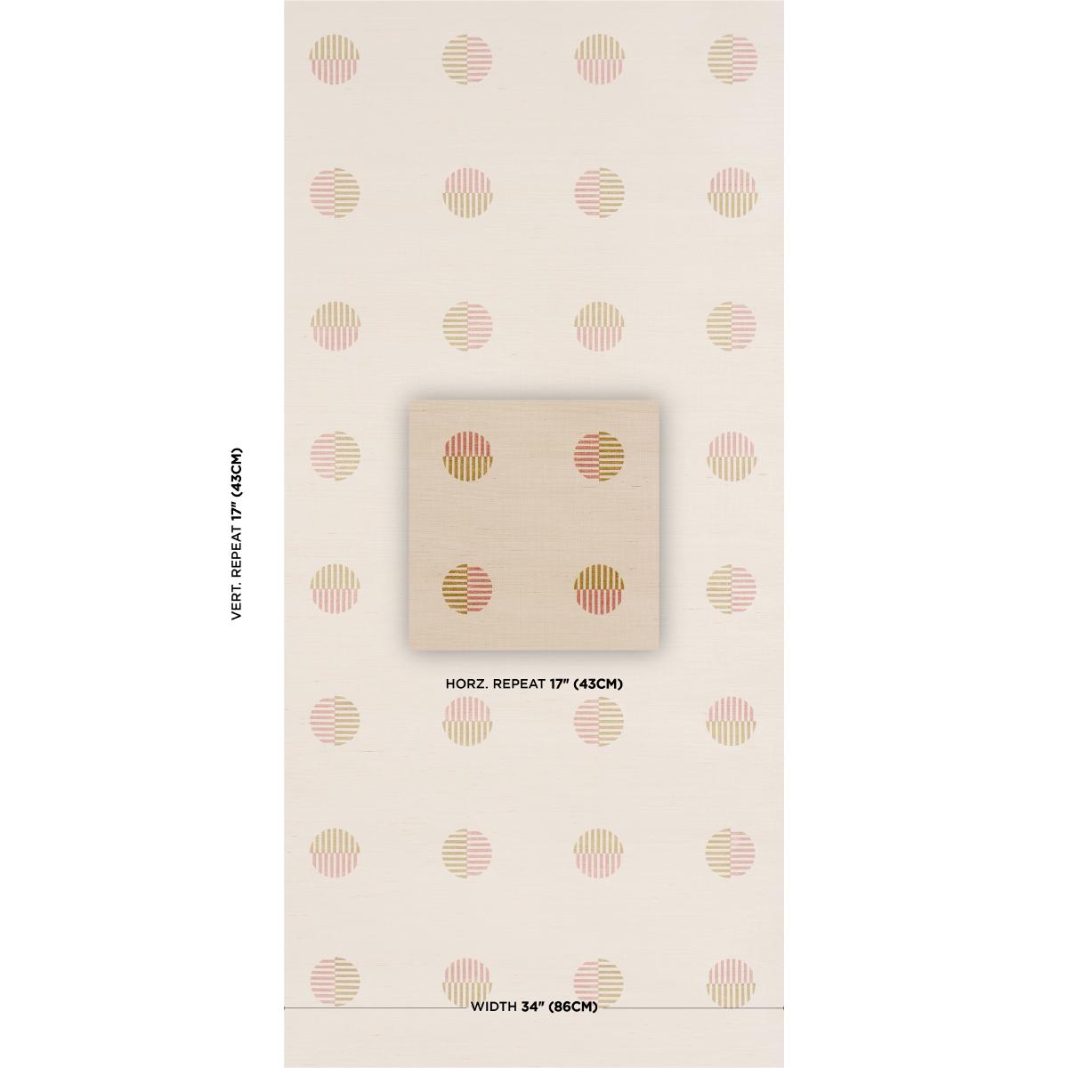Schumacher Ando Hand Blocked Sisal Rust & Ochre Wallpaper