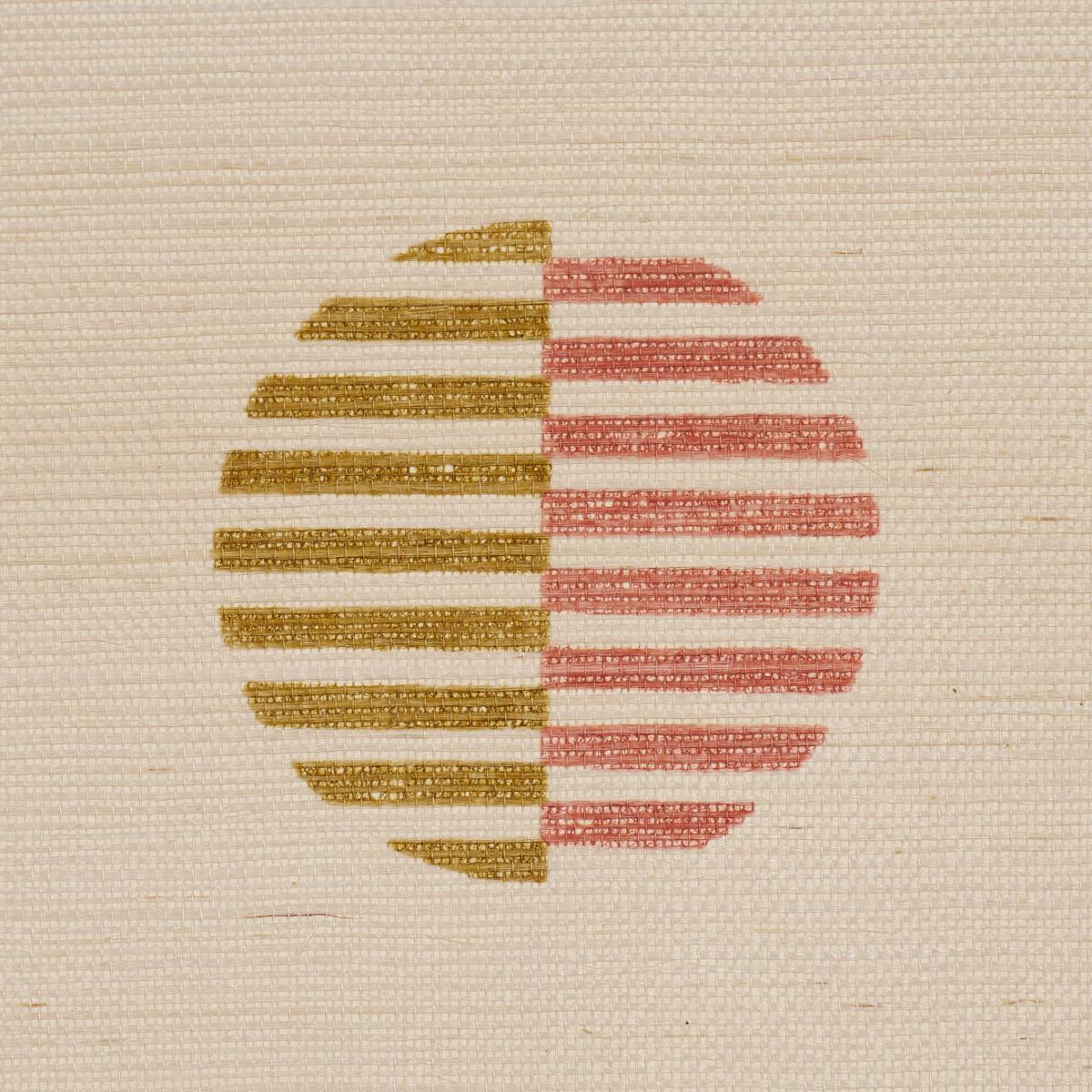 Schumacher Ando Hand Blocked Sisal Rust & Ochre Wallpaper