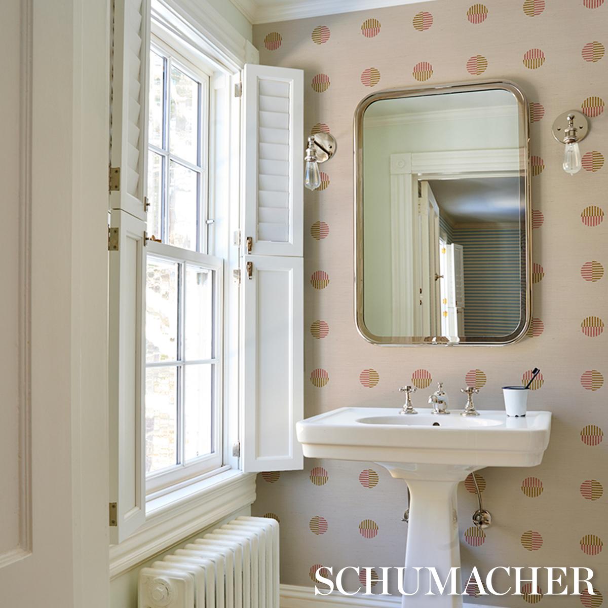 Schumacher Ando Hand Blocked Sisal Rust & Ochre Wallpaper