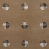 Schumacher Ando Hand Blocked Sisal Ivory & Charcoal On Natural Wallpaper