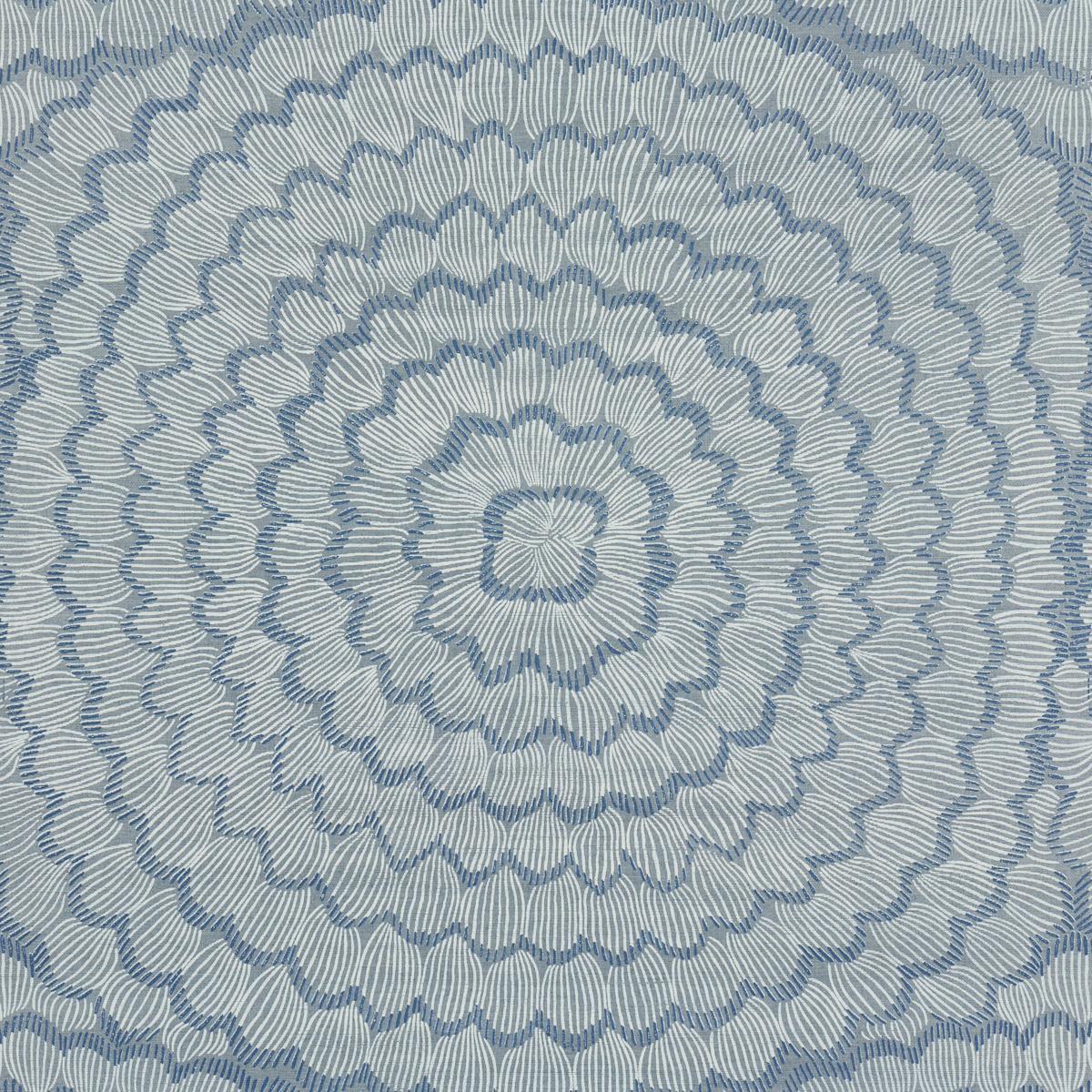 Schumacher Feather Bloom Sisal Cornflower Wallpaper