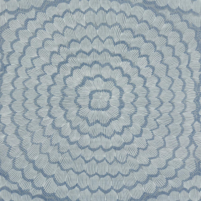 Schumacher Feather Bloom Sisal Cornflower Wallpaper