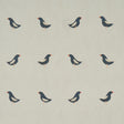 Schumacher Birds Print Black On Natural Wallpaper