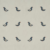 Schumacher Birds Print Black On Natural Wallpaper