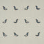 Schumacher Birds Print Black On Natural Wallpaper