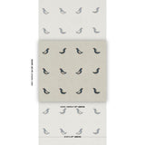Schumacher Birds Print Black On Natural Wallpaper