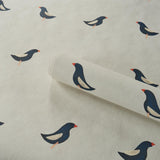 Schumacher Birds Print Black On Natural Wallpaper