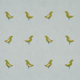 Schumacher Birds Print Green On Sky Wallpaper