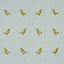 Schumacher Birds Print Green On Sky Wallpaper