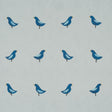 Schumacher Birds Print Navy On Sky Wallpaper