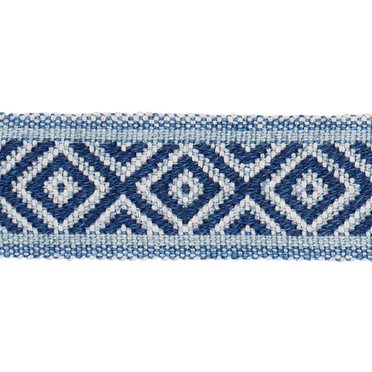 Schumacher Indigo Larson Handwoven Tape