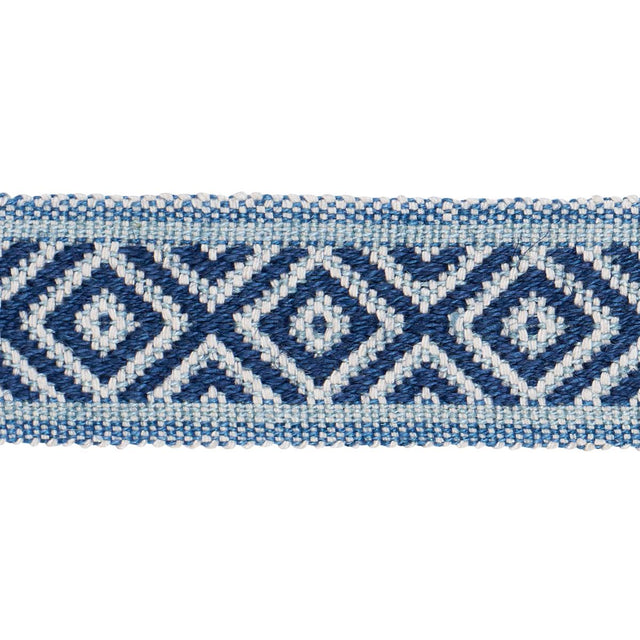 Schumacher Indigo Larson Handwoven Tape