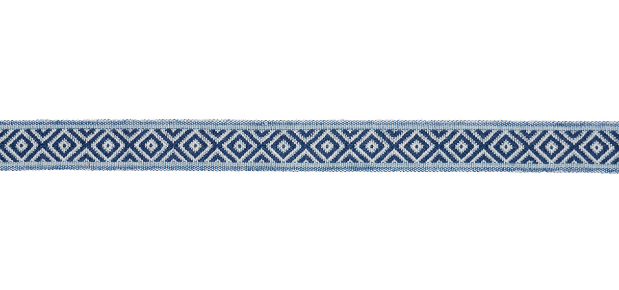 Schumacher Indigo Larson Handwoven Tape