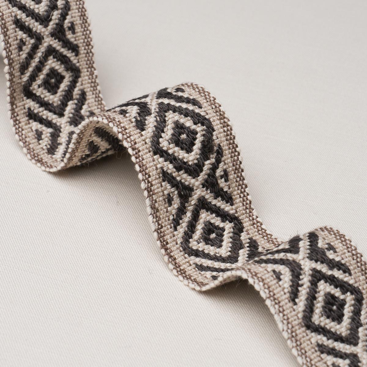 Schumacher Brown Larson Handwoven Tape