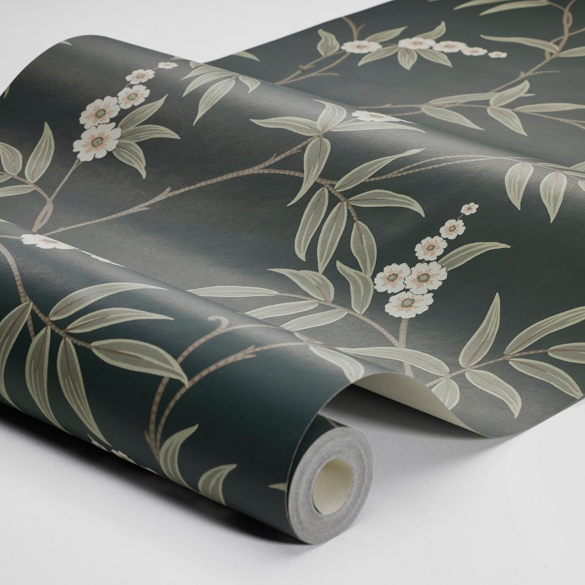 Schumacher Floral Tree Spruce Wallpaper