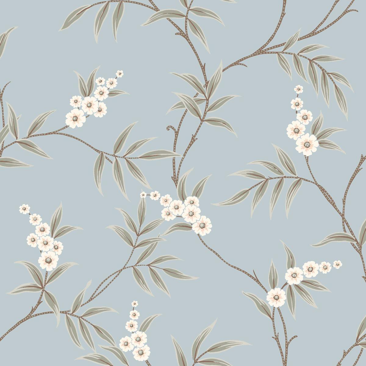 Schumacher Floral Tree Sky Wallpaper