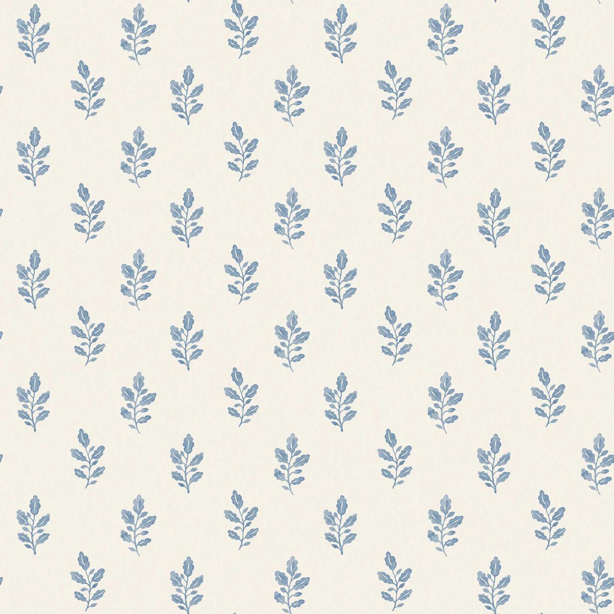 Schumacher Little Oak Blue Wallpaper