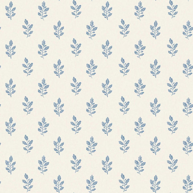 Schumacher Little Oak Blue Wallpaper