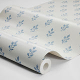 Schumacher Little Oak Blue Wallpaper
